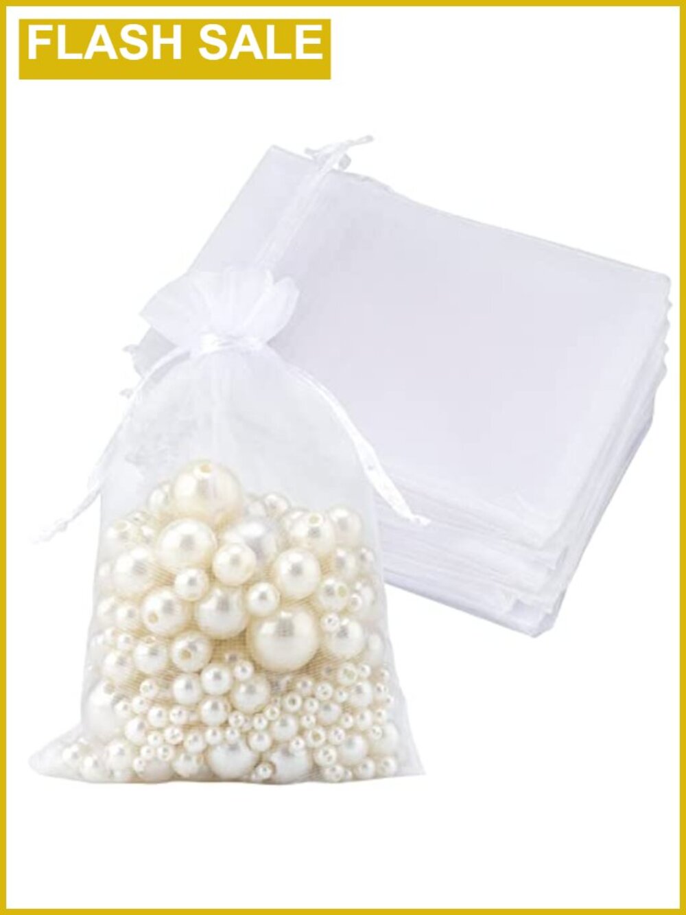 50 Pcs Organza Drawstring Bags 4x6 Inch for Wedding Favors Jewelry Candy